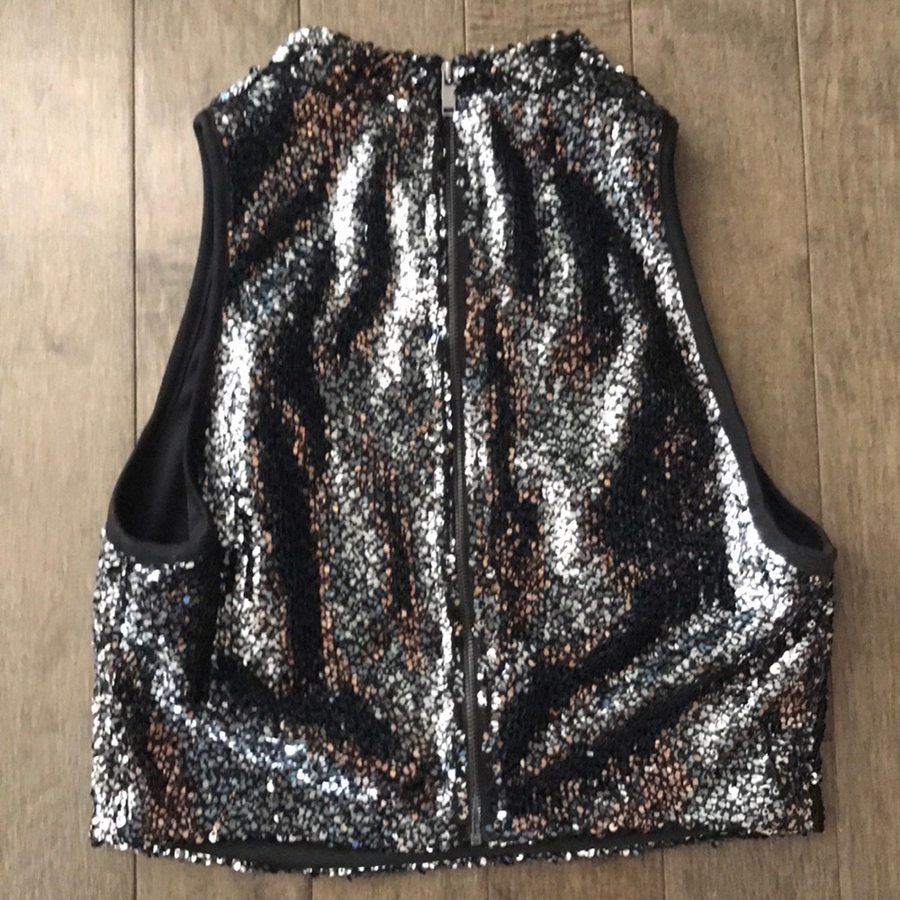 🖤Gunmetal Sequined tank top and skirt set🩶 - Picture 4 of 5